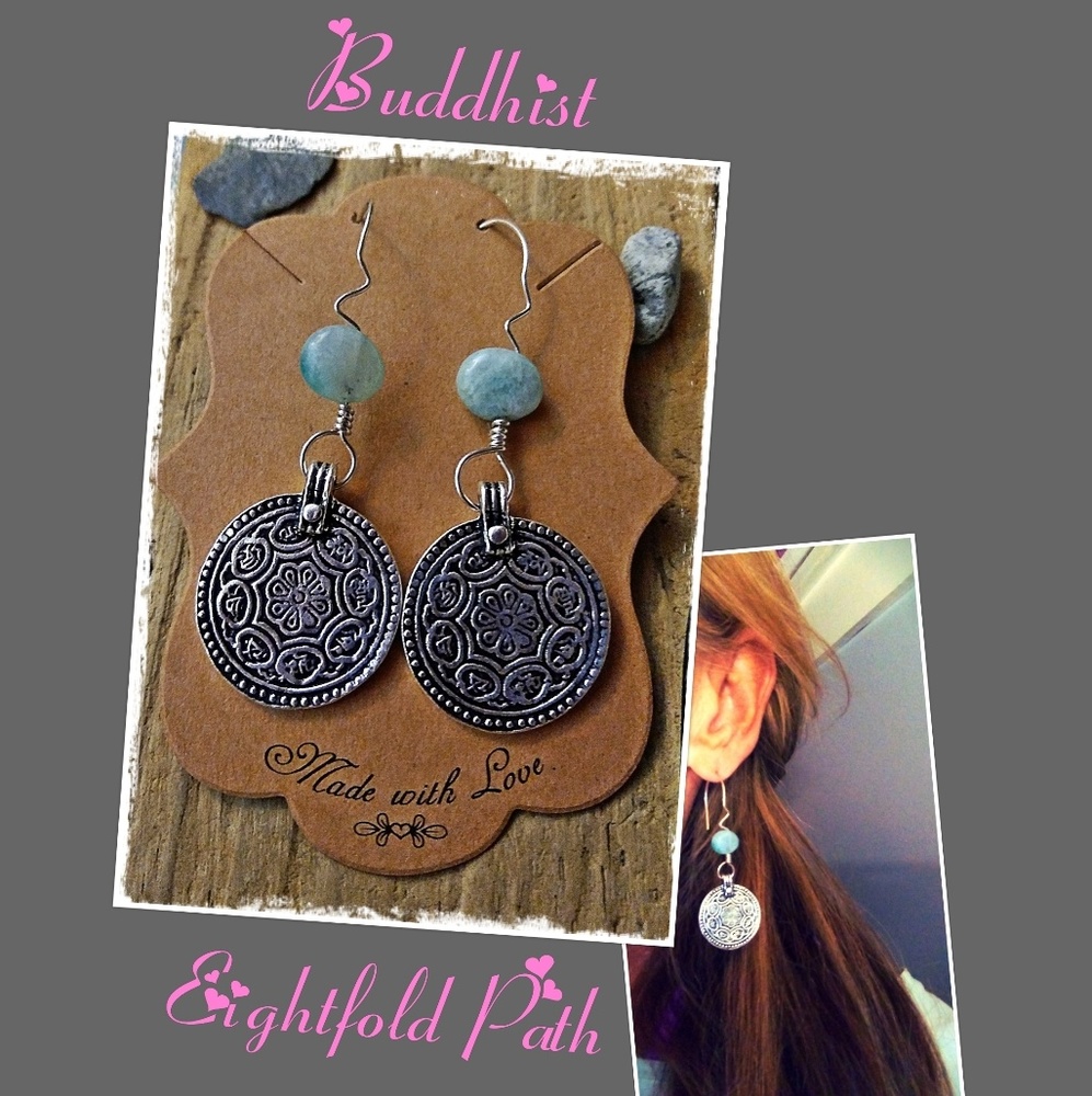 EIGHTFOLD PATH EARRINGS W/ BRAZILIAN AMAZONITE